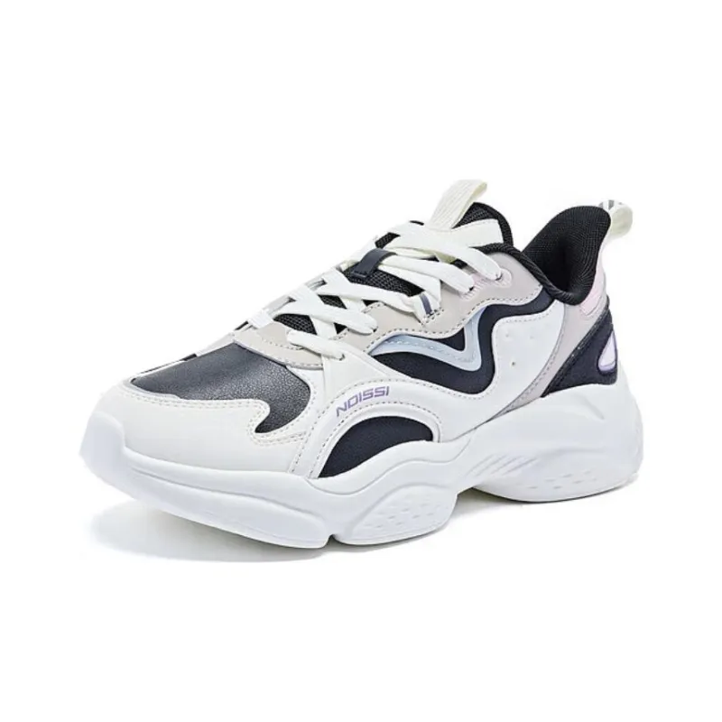 QIAODAN Abrasion Resistant Shock Absorbers Low Top Running Shoes Women's Ivory Cloud Pink-2