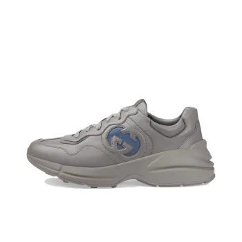 GUCCI Rhyton 'Interlocking G Dusty Grey Aqua Blue'