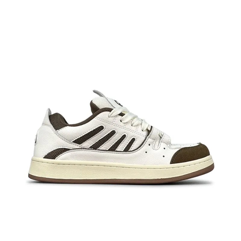 LuzaoT SUPER DRAG Puffy Shoes Low Top Skateboard Shoes Unisex Coffee Mocha-1