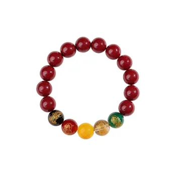 Gramda Reconstructed Cinnabar Jade Bracelets Women's