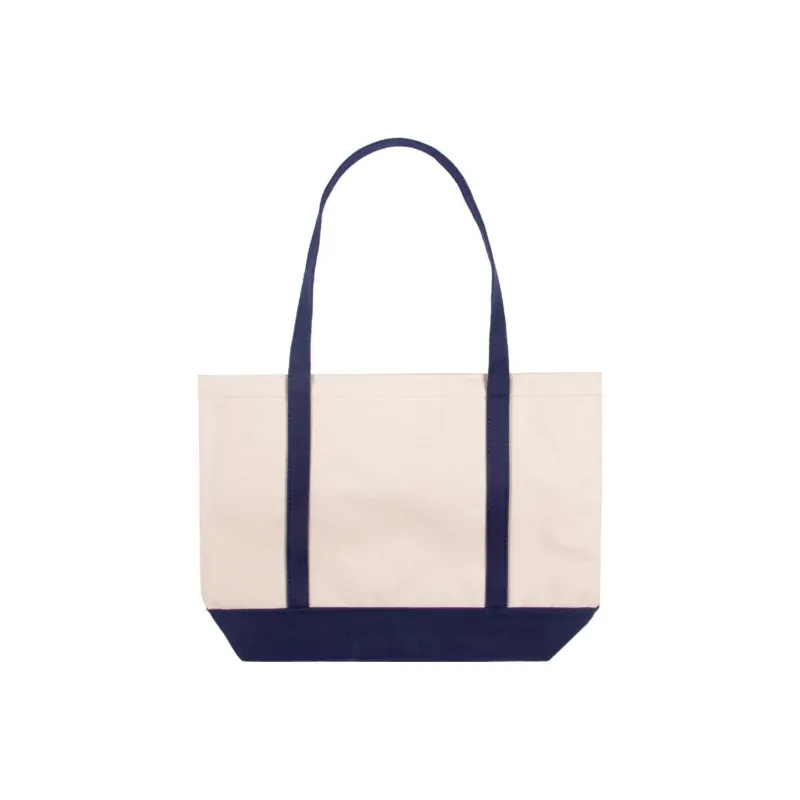 NOAH Canvas Bag Tote Bag Shopping Bag Handbag Shoulder Bag Unisex White & Blue-2