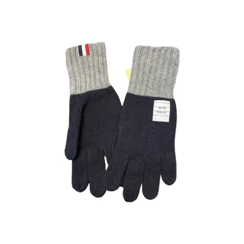 THOM BROWNE· Knit Gloves Unisex Blue