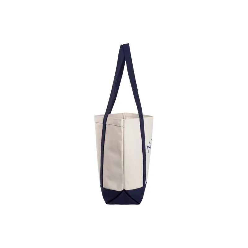 NOAH Canvas Bag Tote Bag Shopping Bag Handbag Shoulder Bag Unisex White & Blue-1