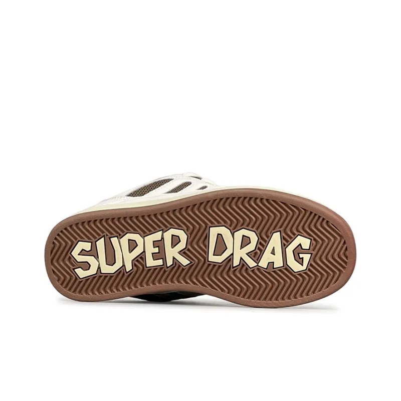 LuzaoT SUPER DRAG Puffy Shoes Low Top Skateboard Shoes Unisex Coffee Mocha-5
