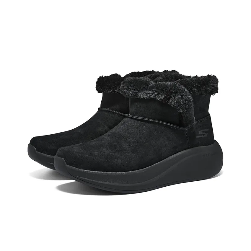 Skechers Max Cushioning Essential Warm And Wear Resistant Crew Snow Boots Women's Black-3