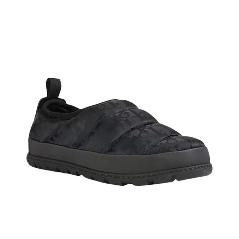 DIOR Snow Slipper Black Oblique Technical Fabric-2