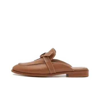 FLATTERED Closed Toe Slippers 2cm Women's Brown