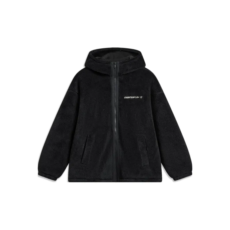 LiNing CF Tracing Velvet feel Coat Unisex Black-1