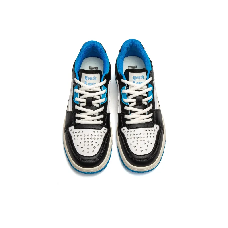 Youthloser Anti Slip Wear Resistant Low Top Skateboard Shoes Unisex Royal Blue-2