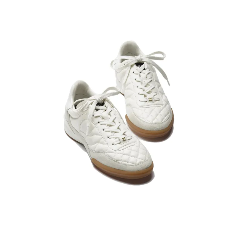 CHANEL Low Top Casual Shoes Women's White-3