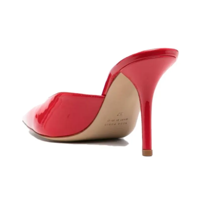 GIABORGHINI Abella 100mm Leather Mules-2