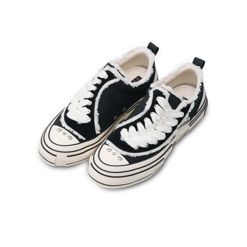 VESSEL Wavy SHOE Breathable Low Top Canvas Shoes Unisex Black-2