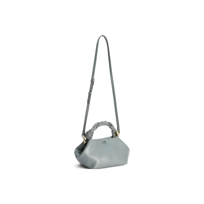 GANNI Ohoskin Recycled Leather Portable Crossbody Bag Shoulder Bag Women's Dark Gray-2