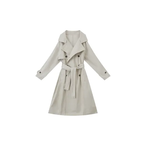 RUNTOTHEFUTURE Trench Coats Women's Light Khaki