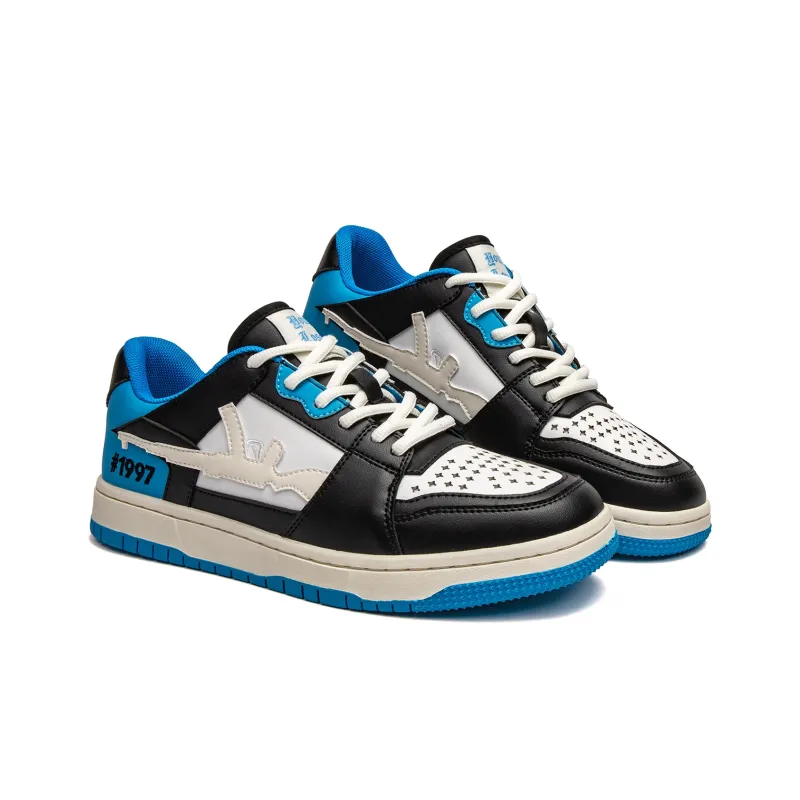 Youthloser Anti Slip Wear Resistant Low Top Skateboard Shoes Unisex Royal Blue-1