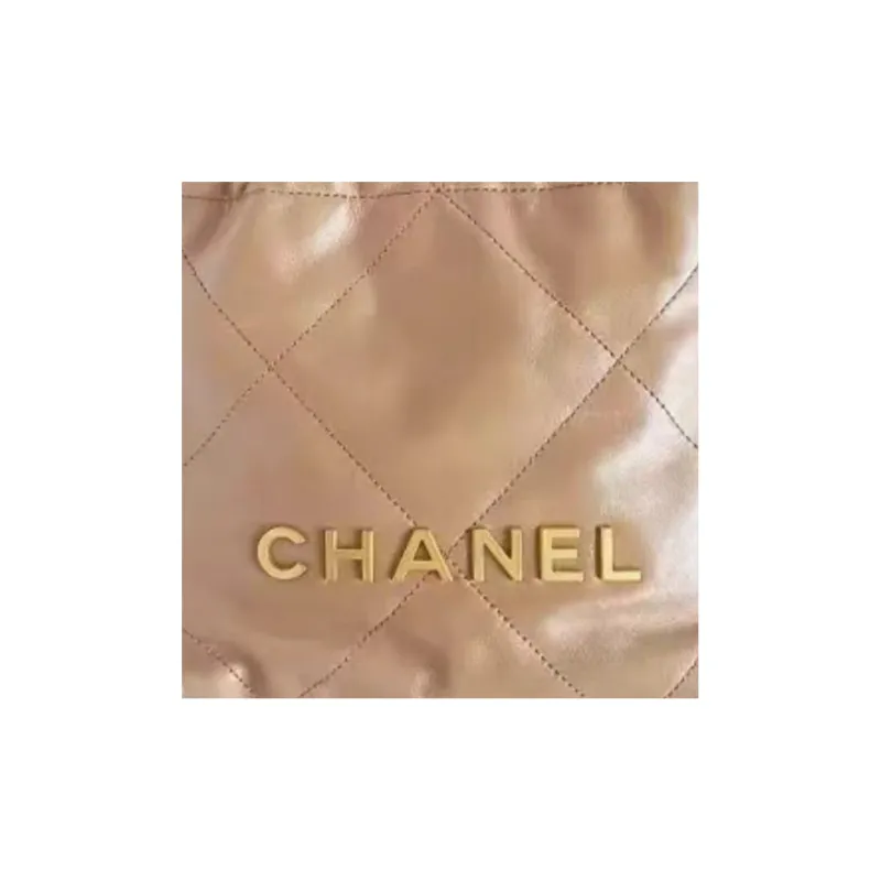 CHANEL 22Bag Bright Calfskin Bucket Bag, Shoulder Bag, Crossbody Bag Mini Women's Milk Tea Beige-2