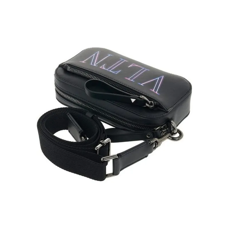 Valentino Leather Clutches Shoulder Bags Men's Black-2
