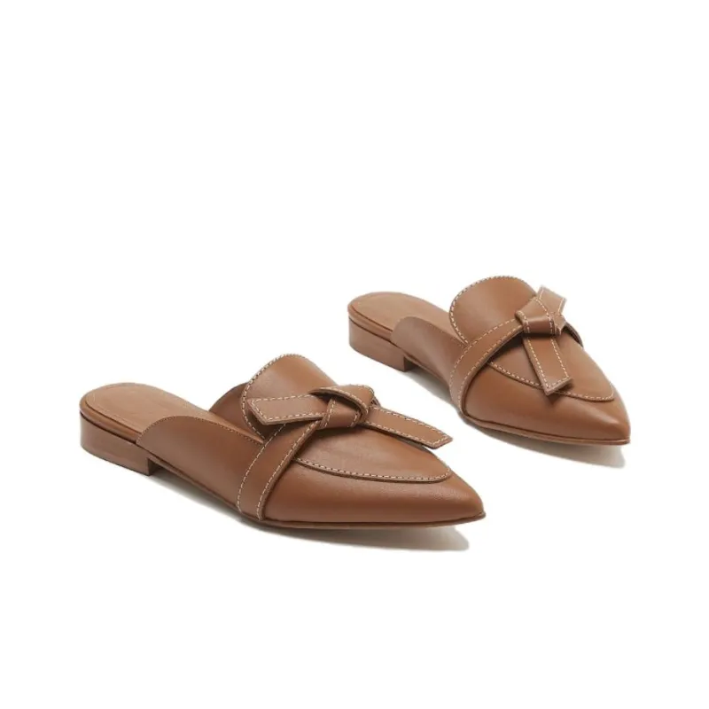 FLATTERED Closed Toe Slippers Women's Brown-1