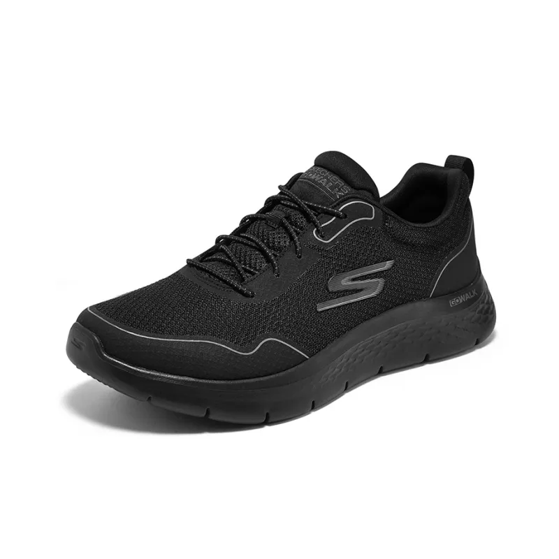 Skechers Go Walk Fle Cushioning Wear Resistant Low Top Running Shoes Men's Black-2
