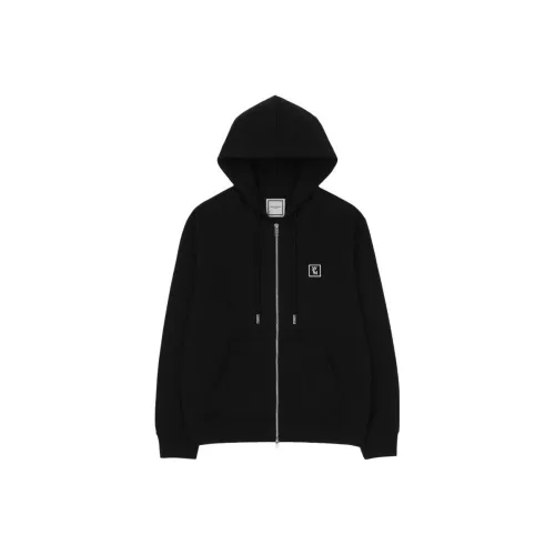 WOOYOUNGMI Logo-patch Cotton Zip-up Hoodie