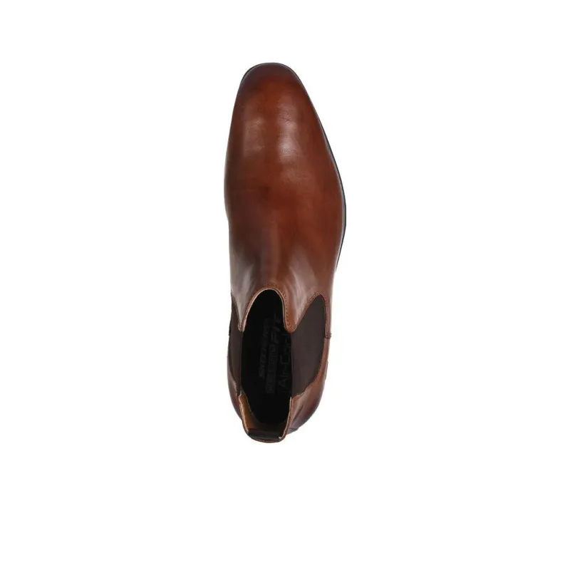 Skechers Trentmore Ankle-Length Chelsea Boots Flat Men's Brown-3