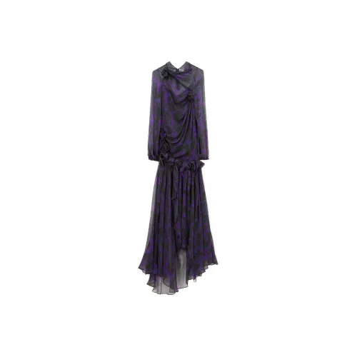 Burberry Long-Sleeved Dresses Women's Purple