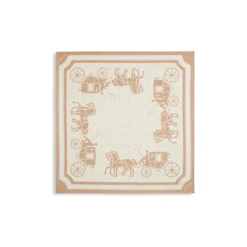 COACH Silk Scarves Women's Beige