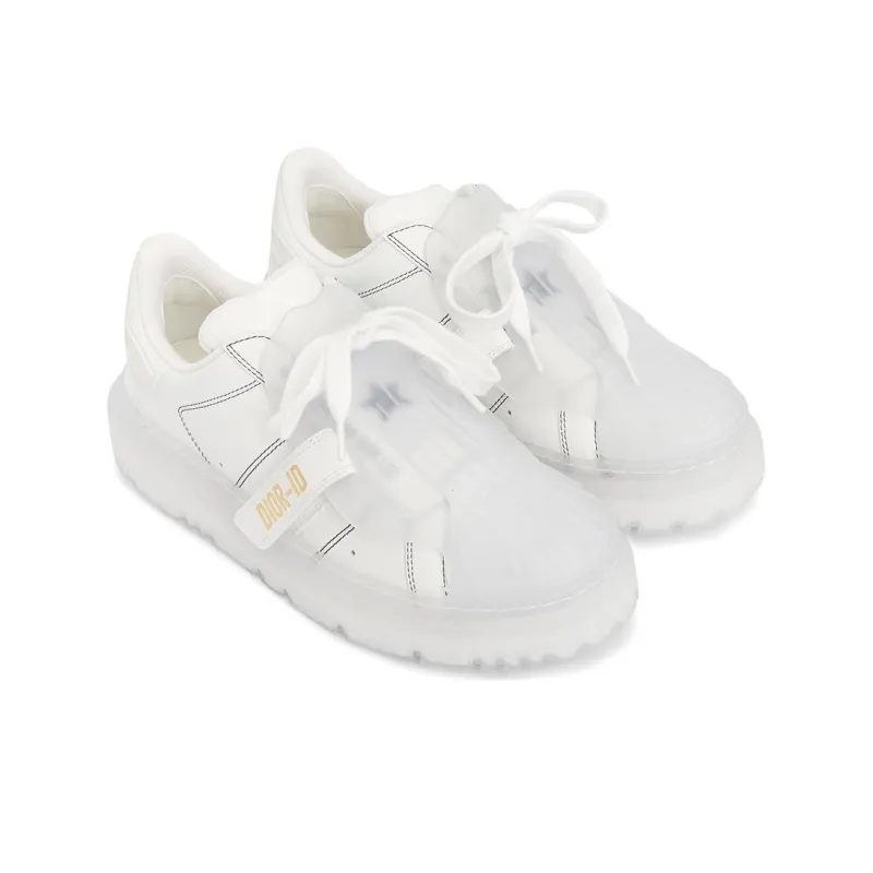 DIOR ID Shell Shoes Low Top Stylish Skateboarding Shoes Women's White-3