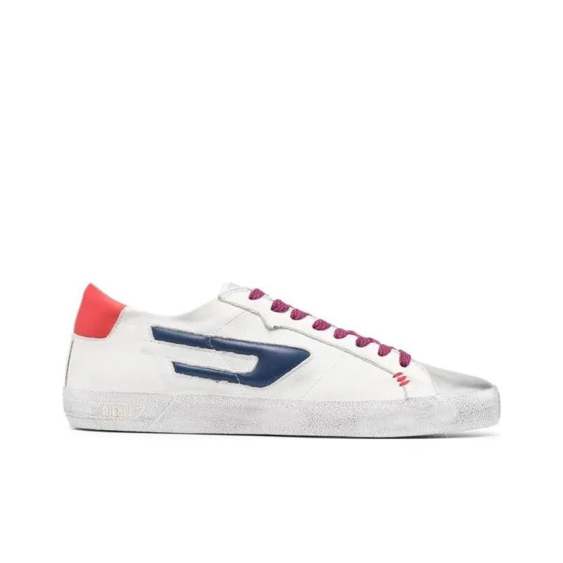 DIESEL Low Top Skateboard Shoes Men's White-1