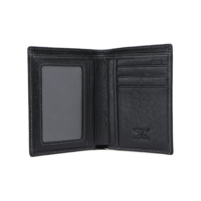 SEPTWOLVES Top Grain Cow Leather Wallet Regular Men's Black-8
