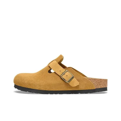 Boston Birkenstock Suede Embossed Corduroy 'Cork Brown'