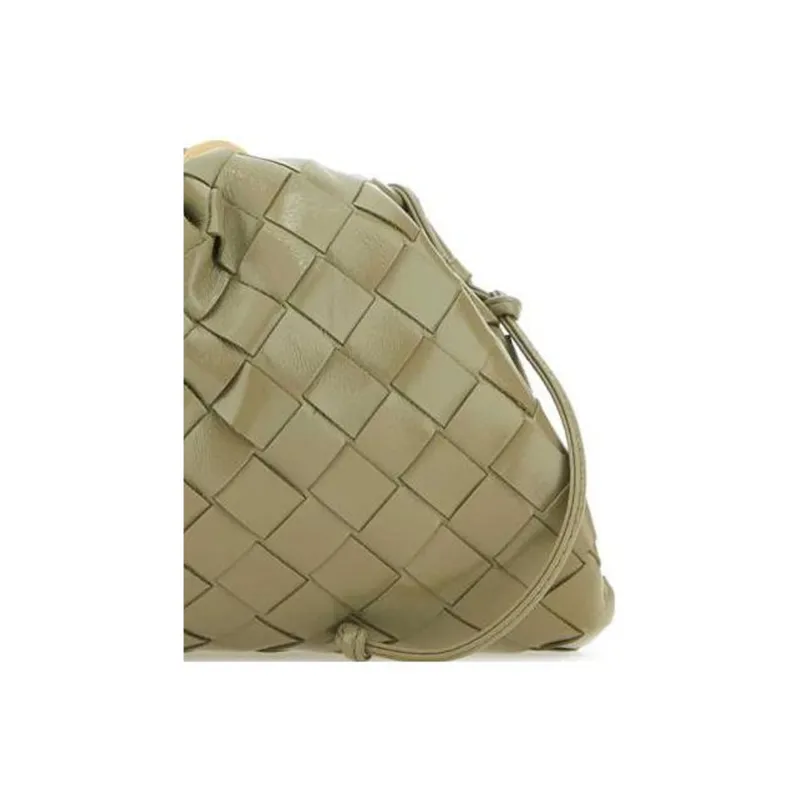 Bottega Veneta Intrecciato Calfskin Cloud Bag Clutch Mini Women's Green-4