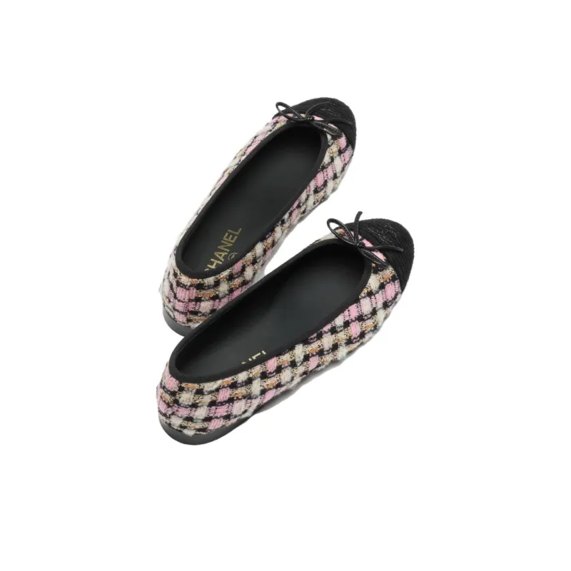 CHANEL Casual Single Shoes Women's Pink Black-5