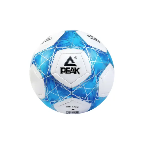 PEAK Size 54 Size Soccer PVC Machine Stitched Soccer Ball Unisex White Blue