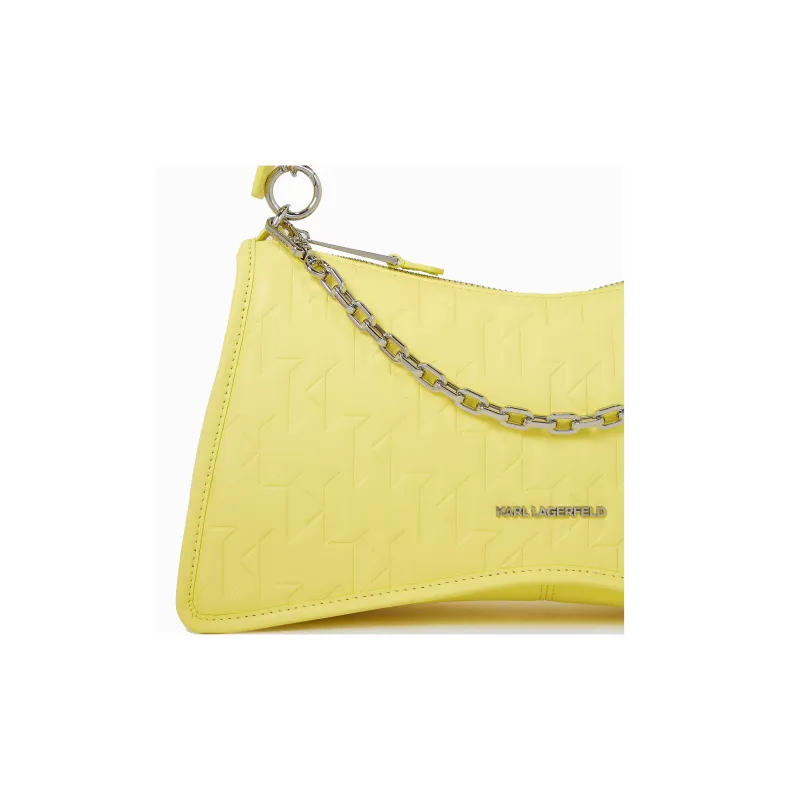 KARL LAGERFELD PU Crossbody Bag, Shoulder Bag Regular Women's Yellow-3