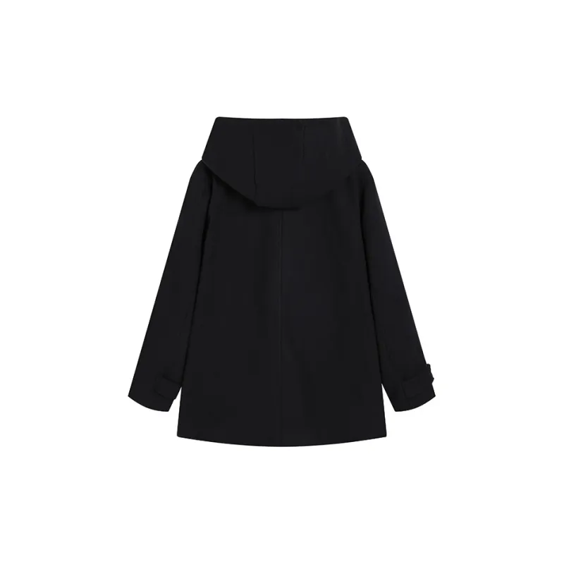 Ice Cream And Whale Coat Women's Black-1