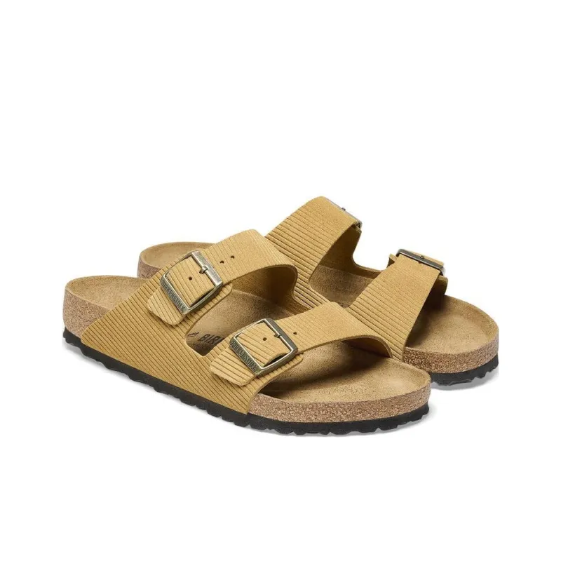Birkenstock Arizona Embossed Corduroy Suede Cork Brown-2
