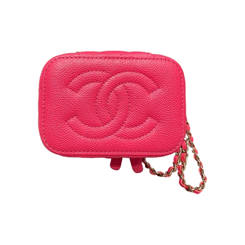 CHANEL Grain Embossed Cow Leather Box Bag, Shoulder Bag, Crossbody Bag Mini Women's Rose Pink-1