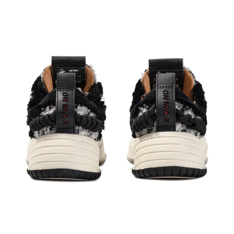ON MAX Paper Airplane Series Skateboard Shoes Unisex Low Top Black/White-5