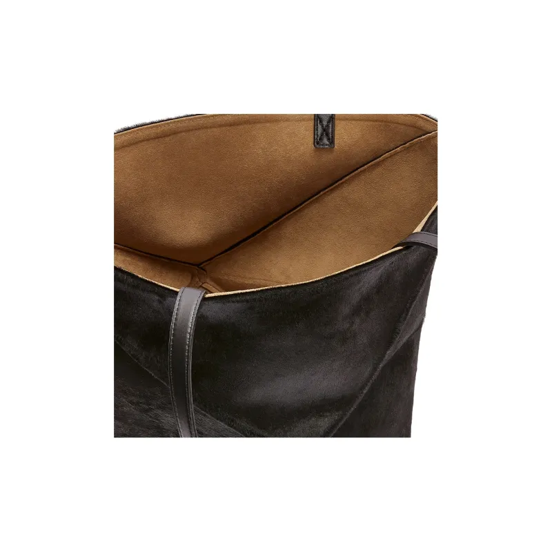 LOEWE Cowhide Tote Bag, Shopping Bag, Shoulder Bag, Handbag Medium Size Women's Black-6
