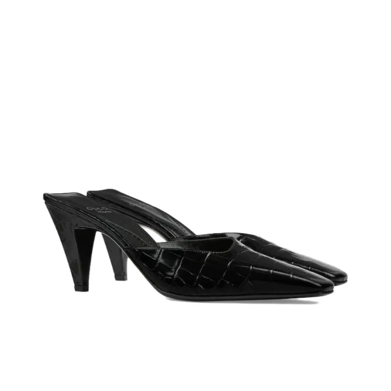 GUCCI Mock 75kmm Leather Mules-1