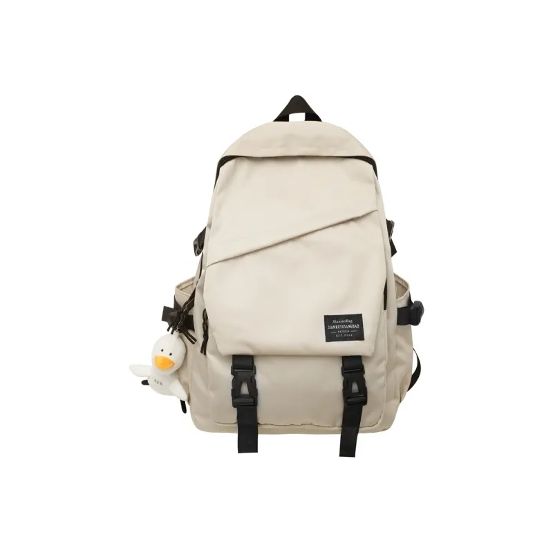 Rainbow Girl Nylon Backpack Regular White Black-5