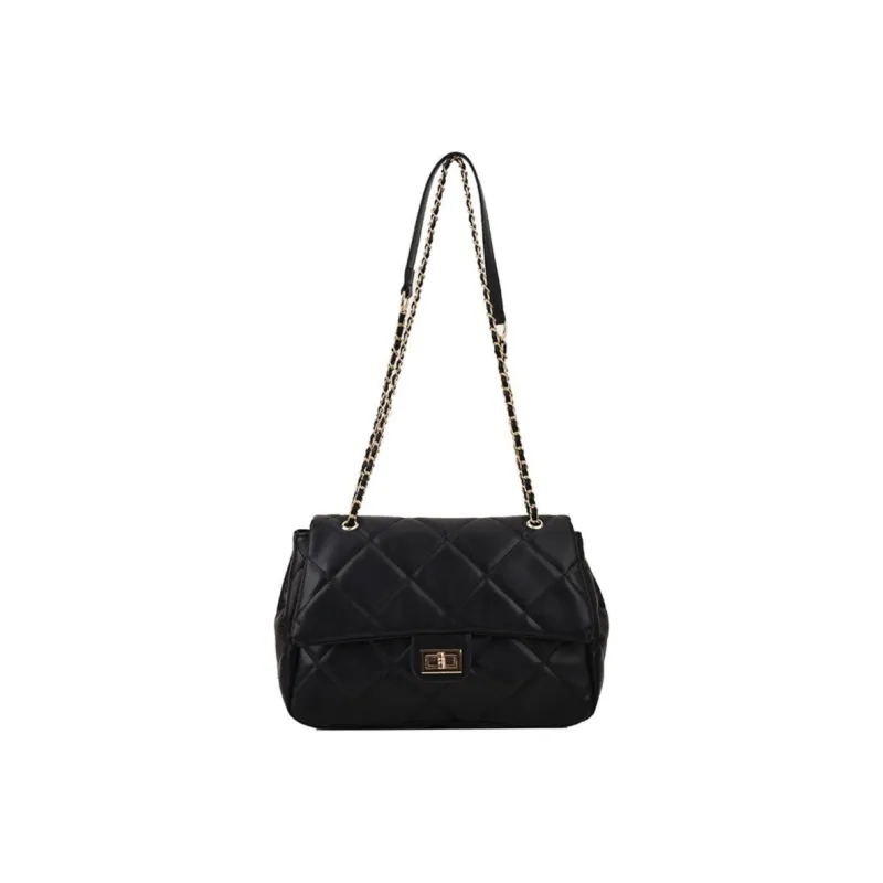NOMK PU Plaid Tote Bag, Shoulder Bag, Crossbody Bag Regular Women's Black-7