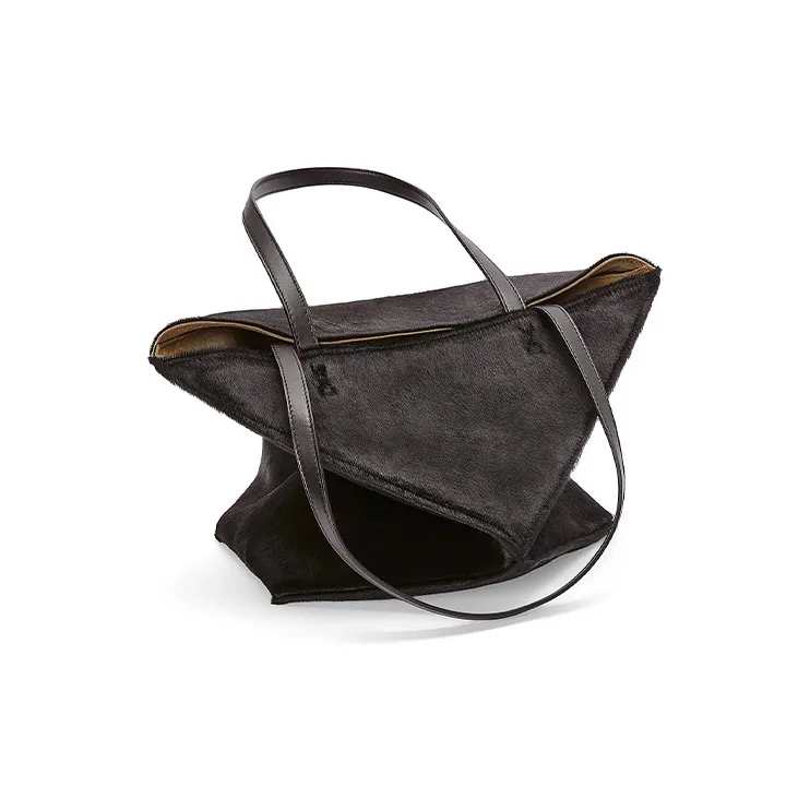 LOEWE Cowhide Tote Bag, Shopping Bag, Shoulder Bag, Handbag Medium Size Women's Black-3
