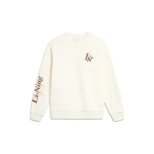 LINING Sports Life Collection Sweatshirts Women's Off White