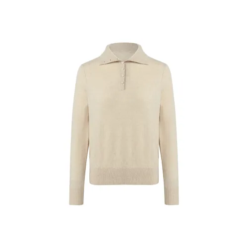 GOELIA Sweaters Women's 32H Beige Floral