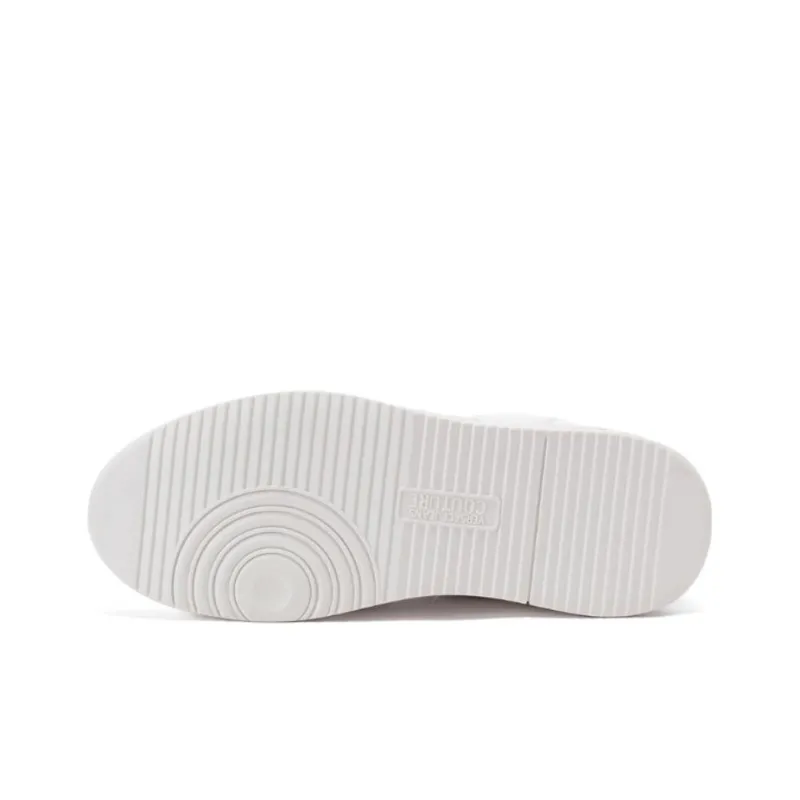 VERSACE JEANS Breathable Mid Top Skateboard Shoes Men's White Gold-5