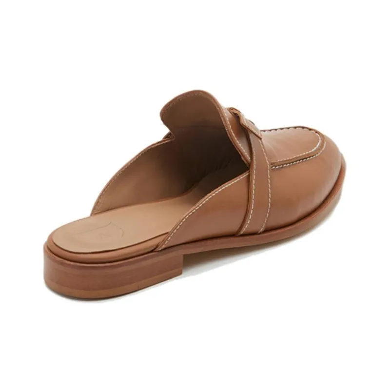 FLATTERED Closed Toe Slippers 2cm Women's Brown-2
