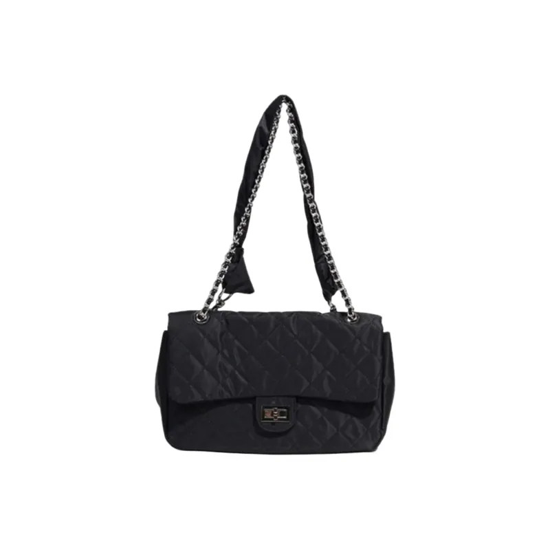 NOMK PU Plaid Tote Bag, Shoulder Bag, Crossbody Bag Regular Women's Black-17
