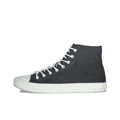 Acne Studios Canvas Shoes Men High-Top Black